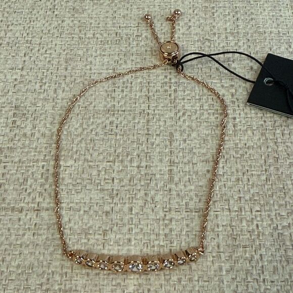 NWT Kate Spade Rose Gold Full Circle Slider Necklace - Picture 3 of 4